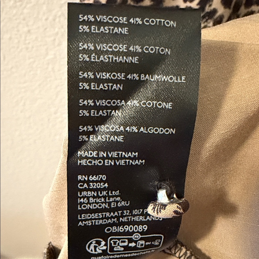 Anthropologie Brown Leopard Print Midi Dress - Picture 10 of 11
